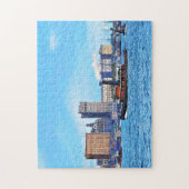 Sleepboten bij de skyline van New York City c1906 Legpuzzel (Verticaal)