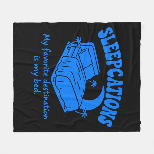 Sleepcations Fleece Deken (Voorkant (Horizontaal))