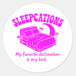 Sleepcations Ronde Sticker