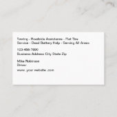 sleepdiensten in de automobielsector visitekaartje (Achterkant)