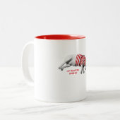 SLEEPENDE DOG 2 Tone Coffee Mok. 2 maten Tweekleurige Koffiemok (Voorkant links)