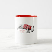 SLEEPENDE DOG 2 Tone Coffee Mok. 2 maten Tweekleurige Koffiemok (Center)