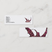 Sleepende Dragonette-kaarten (rode kaart) Mini Visitekaartje (Voorkant / Achterkant)
