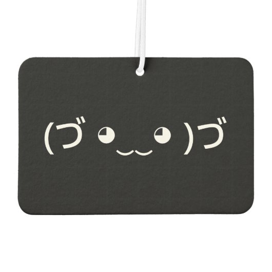 Sleepende emoticon (づ ◕ ‿ ◕) づ Japanse Kaomoji Air Luchtverfrisser (Achterkant)