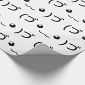 Sleepende emoticon (づ ◕ ‿ ◕) づ Japanse Kaomoji Cadeaupapier (Hoek)