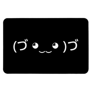 Sleepende emoticon (づ ◕ ‿ ◕) づ Japanse Kaomoji Magneet