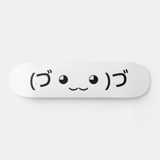 Sleepende emoticon (づ ◕ ‿ ◕) づ Japanse Kaomoji Persoonlijk Skateboard (Horizontaal)