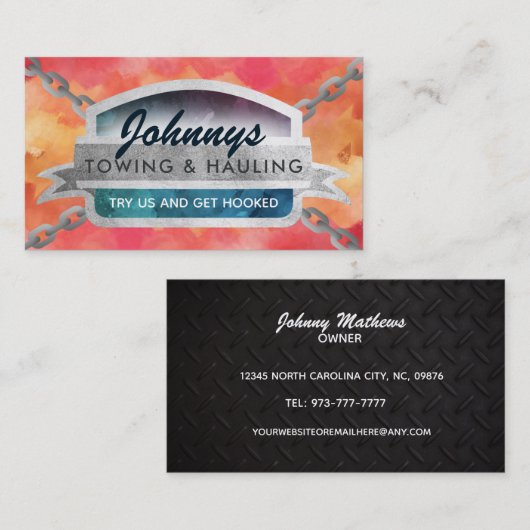  sleepende Visitekaartjes (Voorkant / Achterkant)