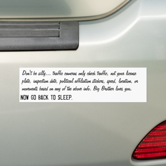 sleeper 2 - verkeerscamera ' s bumpersticker (Op auto)