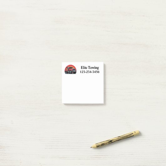 Sleeperservice of elk bedrijfslogo post-it® notes (Op bureau)