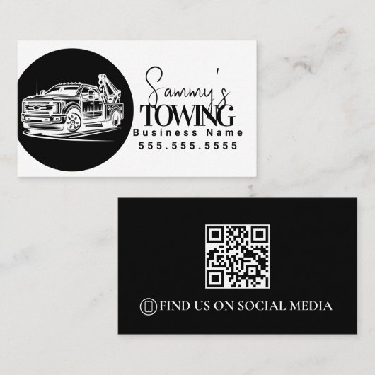 Sleeperservice QR-code logo Visitekaartje (Voorkant / Achterkant)
