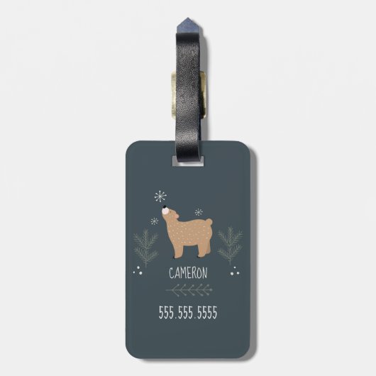 Sleepig Beer Bagagelabel (Achterkant verticaal)