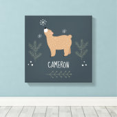 Sleepig Beer Canvas Afdruk (Insitu (Houten vloer))