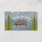 Sleepig Beer Keub Neutraal Baby shower Book Reques Informatiekaartje (Voorkant)