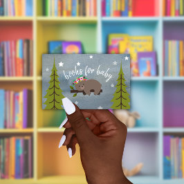 Sleepig Beer Keub Neutrale Baby Floral Book Reques Informatiekaartje