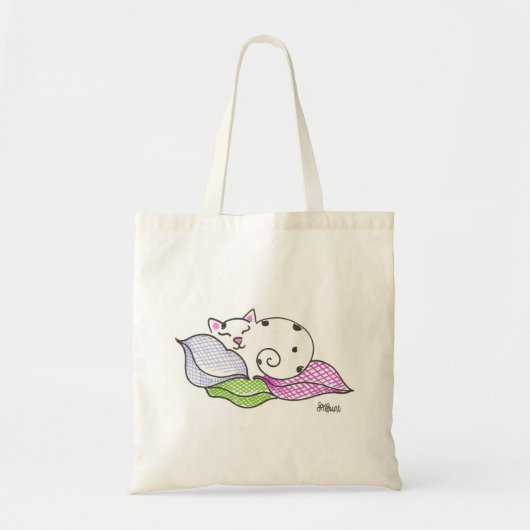 Sleepig Kat Tote Bag (Voorkant)