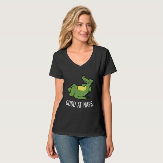 Sleeping Alligator Good At Naps Napping Alligator  T-shirt (Voorkant volledig)