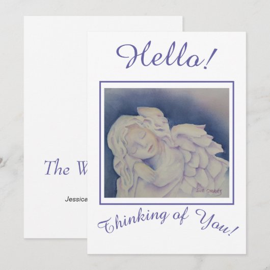 Sleeping Angel Denken aan Uw Vakantie Kaart (Voorkant / Achterkant)