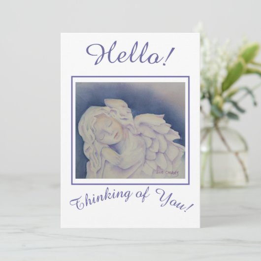 Sleeping Angel Denken aan Uw Vakantie Kaart (Staand voorkant)