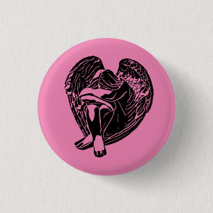 Sleeping Angel Girl Fantasy religieuze abstracte k Ronde Button 3,2 Cm