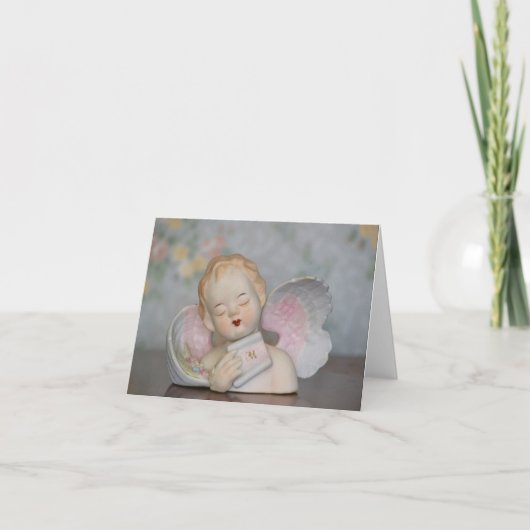 Sleeping Angel Notecard Feestdagen Kaart (Voorkant)