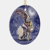 Sleeping Angel op Polar Beer Kerstkunst Keramisch Ornament (Rechts)