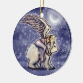 Sleeping Angel op Polar Beer Kerstkunst Keramisch Ornament (Links)