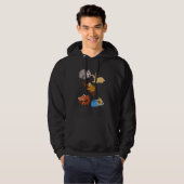 Sleeping Animals Dog Raccoon Sloth Rabbit Panda Hoodie (Voorkant volledig)