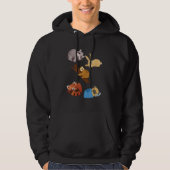 Sleeping Animals Dog Raccoon Sloth Rabbit Panda Hoodie (Voorkant)
