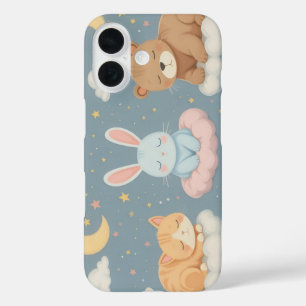Sleeping Animals on Clouds iPhone / iPad Case