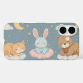 Sleeping Animals on Clouds iPhone / iPad Case (Achterkant (horizontaal))