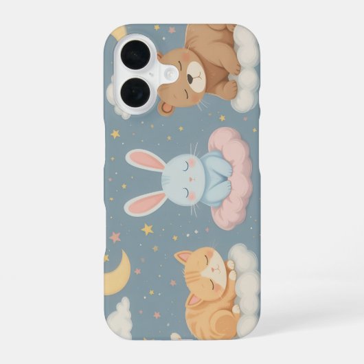 Sleeping Animals on Clouds iPhone / iPad Case 16 Hoesje (Achterkant)