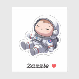 Sleeping Astronaut Sticker: Schattigee & Dromerige Sticker