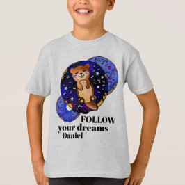 Sleeping Baby Otter op Cosmic Star Donut T-shirt