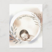 Sleeping Baby Watercolor Illustration Briefkaart (Voorkant)