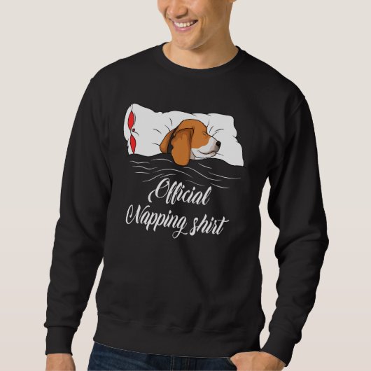 Sleeping Beagle Pyjamas Dog Officiële Napping Trui (Voorkant)