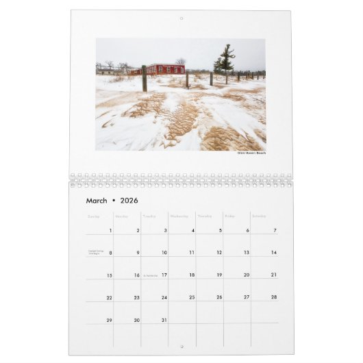 Sleeping Bear Dunes Calendar Kalender (Mar 2026)