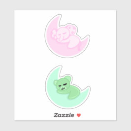 Sleeping Bear & Elephant Sticker Pack For Kids