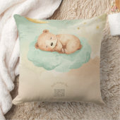 Sleeping Bear Nursery Pillow | Watercolor Clouds Kussen (Deken)