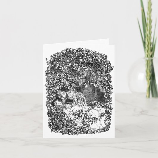 Sleeping Beauty Fairy Tale Romantic-Valentijn Kaart (Voorkant)