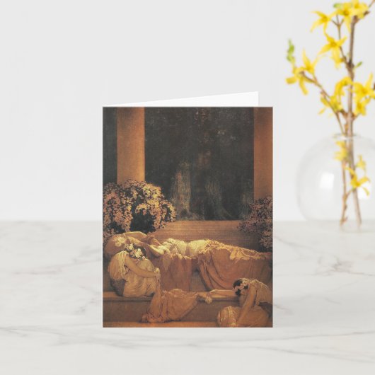 Sleeping Beauty, Maxfield Parrish Kaart (Gele Bloem)