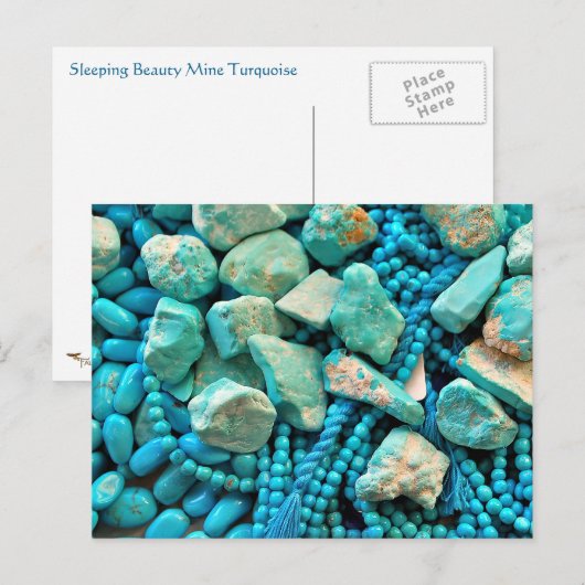 Sleeping Beauty Turquoise Briefkaart (Voorkant / Achterkant)