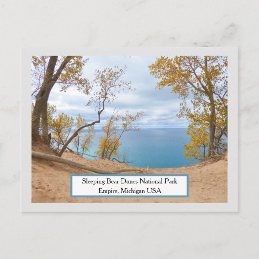 Sleeping Beer Dunes, Lake Michigan / Herfstrust Briefkaart (Voorkant)
