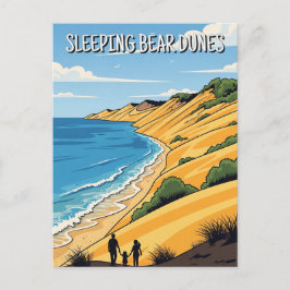 Sleeping Beer Dunes Michigan Reizen Briefkaart