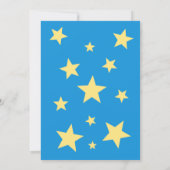 Sleeping Blue Boy Teddy Bear op het Baby shower Mo Kaart (Achterkant)