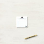 Sleeping Boston Terrier Post merkt op Post-it® Notes (Op bureau)