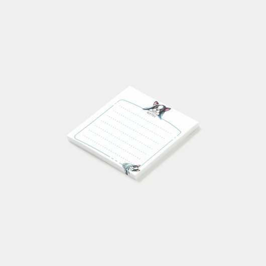 Sleeping Boston Terrier Post merkt op Post-it® Notes (Schuin)