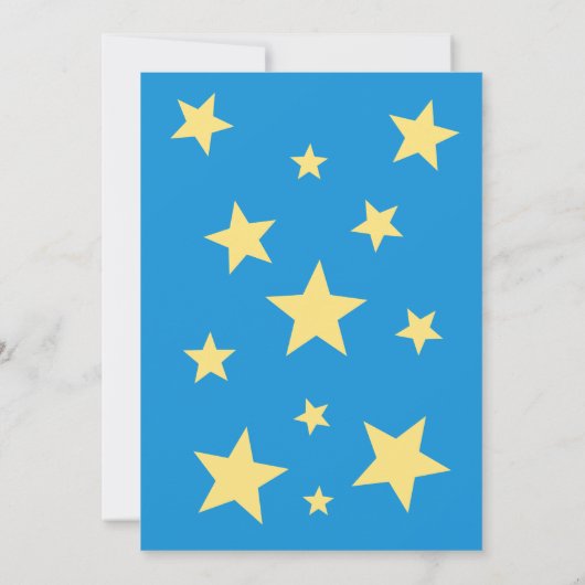 Sleeping Boy Teddy Bear in Cloud Baby shower Kaart (Achterkant)