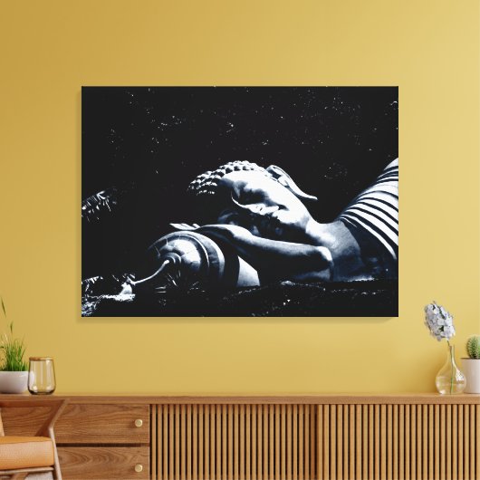 Sleeping Buddha / Buddhism Canvas Afdruk (Insitu (Woonkamer))