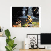 sleeping Buddha on water Poster (Thuiskantoor)